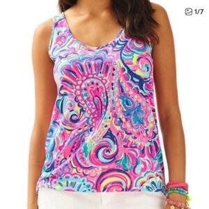 Lilly Pulitzer | 100% Pima Cotton Tank Top Relaxed Fit Sz XXS